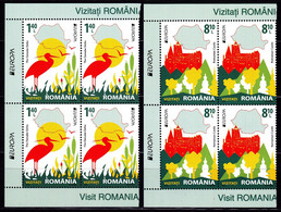 Europa Cept - 2012 - Romania, Rumenien - Block Of 4 Set With Corner (Visit) ** MNH - 2012