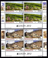 Europa Cept - 2012 - Moldova, Moldavien - Block Of 4 Set With Corner (Visit) ** MNH - 2012