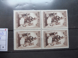 Belgique Belgie Variété / Varieteit 586 V3  Mnh Neuf ** ( Année / Jaar 1941 ) Bloc De 4 - Other & Unclassified