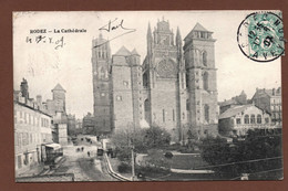 (RECTO / VERSO) RODEZ EN 1907- LE CATHEDRALE - BEAU CACHET - CPA - Rodez