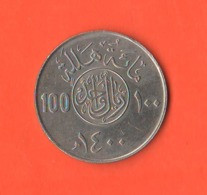 Saudi Arabia 100 Halala 1980 Arabia Saudita 1400 AH Nichel - Saudi Arabia