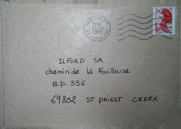 H 13  Lettre Paris 15 Air - Correo Aéreo Militar