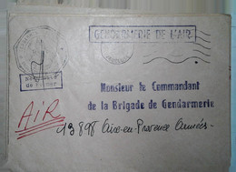 H 13  Lettre Gendarmerie De L'air  Coupure Haut Gauche - Correo Aéreo Militar