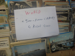 +++WORLD+++ Entre 900 Et 1000 CARTES ANCIENNES/RECENTES BEAU LOT(Ni Belgique Ni France) +++4 KILOS 400 (Lire Ci-bas) - 500 Postcards Min.