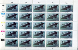 Südafrika South Africa Mi# 596-600 Full Sheet - Postfrisch/MNH - Navy, War Ships, Sea Rescue, Submarine - Nuevos