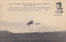 CPA   AVIATION ,,,Monoplan BLERIOT XI ,,, Type Traversée De La Manche,,,piloté Par MOLLIEN - Airmen, Fliers