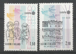 Finlande 1985 932-33 ** Europa Musique Enfants Flûte Partition Ancienne - Unused Stamps