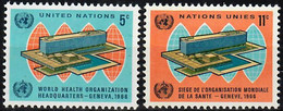 1966 W.H.O. Headquarters, Geneva Sc 156-7 / YT 151-2 / Mi 166-7 MNH / Neuf Sans Charniere / Postfrisch [zro] - Ungebraucht