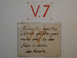 BM8 ESPANA  BELLE  LETTRE RARE   SAN HIPOLITO+ V 7  EN ROUGE ++AFFRANCH. PLAISANT++++ - ...-1850 Prefilatelia