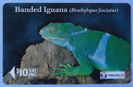 FIJI - GPT - Fijian Resort - $10 - Error Control - Banded Iguana - Used - Fidschi