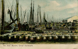 NORFOLK - GREAT YARMOUTH - THE FISH MARKET 1908 Nf780 - Great Yarmouth