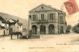 BEAUFORT DU JURA LA MAIRIE CHEVAL 1905 - Beaufort