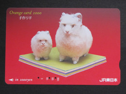 USED Carte Prépayée Japon - Japan Prepaid Card ORANGE CARD ANIMALS - Horses