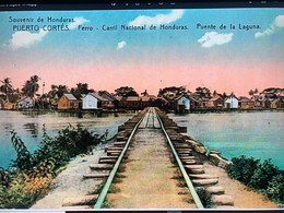 Published By Carmelo Celano- Puente La Laguna And Train Line , Puerto Cortes  1917 - Honduras