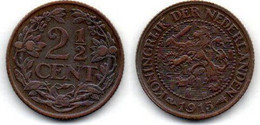 MA 18530 /  Pays Bas - Netherlands - Niederlande 2.5 Cents 1915 TTB - 2.5 Cent