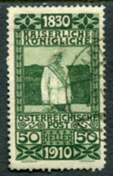 AUSTRIA 1910 80th Birthday Of Franz Joseph 50 H..used  Michel 172 - Gebruikt