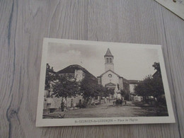 CPA 12 Aveyron Saint Georges De Luzençon Place De L''église - Other & Unclassified