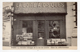 Carte Commerciale De La Boite à Disques Phonos D'occasion Boutique De La Rue Du Louvre Paris Eden Du Collectionneur - Marchands