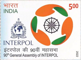 India 2022 90th General Assembly Of INTERPOL MNH As Per Scan - Autres & Non Classés