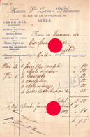 IMPRIMERIE 1895 LIEGE Vve  LIVRON WILLAUME - Printing & Stationeries