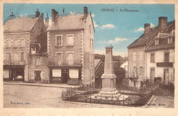 CPA France - Creuse - Crocq - Le Monument - Souchard Edit. - Phototypie Combier Macon - Oblitérée Creuse 1937 - Colorisé - Crocq