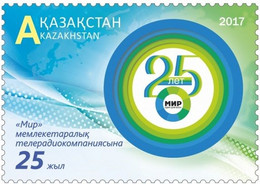 2017 1031 Kazakhstan The 25th Anniversary Of Mir Television And Radio Company - Joint Issue With Belarus And Russia MNH - Kazakhstan