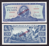 CUBA 20 PESOS 1983 MUESTRA P105C FDS - Cuba