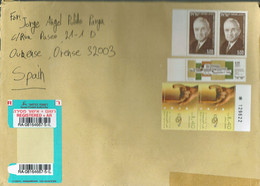 ISRAEL 2001 TO SPAIN  REGISTERED - Lettres & Documents