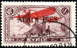 Alaouites Obl. N° PA 12 - Site Ou Monument - Alep 10pi Brun-lilas - Surcharge Avion - Usati