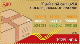 India 2022 Golden Jubilee Of Pin Code MNH As Per Scan - Sonstige & Ohne Zuordnung