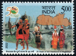 India 2022 Meghalaya State 50 Years MNH As Per Scan - Otros & Sin Clasificación