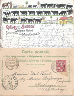 AK  "Souvenir Des Montagnes"  Rivaz-St.Saphorin - Reutlingen       1898 - Covers & Documents