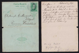 Brazil Brasil 1892 CB 16 200R Stationery Letter Card BAHIA X WOLGAST Perf. 11 ½ - Briefe U. Dokumente