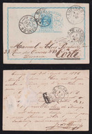 Brazil Brasil 1886 BP 13 R 50R Dom Pedro Stationery Answer Resposta Card CAMPINAS X RIO DE JANEIRO - Storia Postale