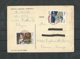 CARTE POSTALE CORRESPONDANCE JOUEURS D'ECHECS POLOGNE  VERS FRANCE . - Schach