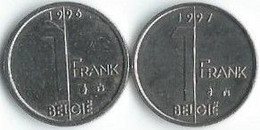 MT216 - BELGIË - BELGIUM - 2 X 1 FRANK - VLAAMS - 1996 & 1997 - - 1 Franc