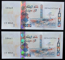 Algérie - 1000 Dinars - 2018 - PICK 146b - NEUF (2 Billets) - Algérie
