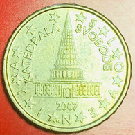 SLOVENIA - 2007 - Moneta - Progetto Per Il Palazzo Del Parlamento - 'KATEDRALA SVOBOD' - Euro - 0.10 - Slovenië