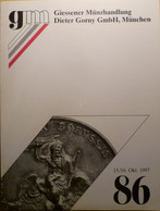 Catalogo D'asta GM "Giessener Munzhandlung Dieter Gorny Gmbh" - Asta N. 86 - 15-16/10/1997 - Livres & Logiciels