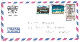 1986 POLYNESIE ROYAL PAPEETE HOTEL TAHITI AVEC LETTRE A ENTETE - Cartas & Documentos