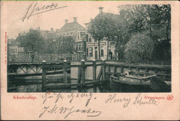 ! 1901 Alte Ansichtskarte Groningen, Schuitendiep, Niederlande - Groningen