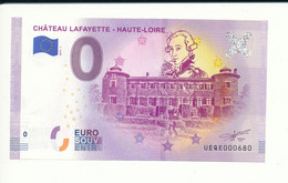 Billet Touristique 0 Euro - CHÂTEAU LAFAYETTE - HAUTE-LOIRE - UEQE - 2019-1 - N°  680 - Autres & Non Classés