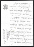Feuille De Papier Avec Timbre Fiscal Imprimé De 'Papie Timbre France 1913'. Sheet Of Paper With Printed Fiscal Stamp Of - Lettres & Documents