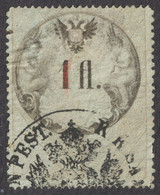 KuK Hungary Croatia Slovenia Serbia Slovakia Austria BUDAPEST Postmark 1858-1866 Revenue Fiscal Judaical Tax Stamp 1 Fl. - Fiscaux