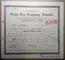 INDIA 1972 ENGO TEA COMPANY LIMITED, TEA GARDEN, TEA ESTATE.....SHARE CERTIFICATE - Agriculture