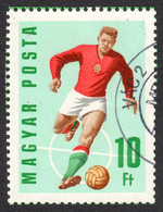 Football Soccer Hungarian Player - Hungary - Canceled - 1966 FIFA World Cup Jules Rimet Trophy - VÁC Postmark - 1966 – Engeland