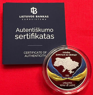 Lithuania 10 Euro 2022 "Ukraine's Fight For Freedom" Silver Ag PROOF - Lituanie