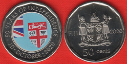 Fiji 50 Cents 2020 "Independence" Colored UNC - Fiji
