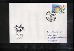 Greece 1997 Olympic Games Nagano Interesting Letter - Inverno1998: Nagano
