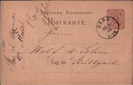 ! 1880 Alte Ganzsache Aus Barr Im Elsaß, Alsace - Storia Postale